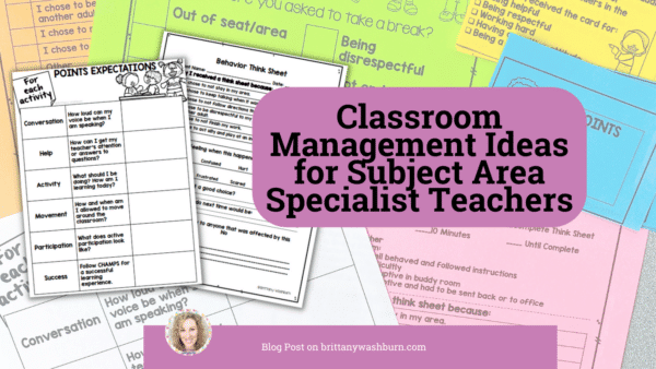 Classroom Management Ideas for Specials Teachers