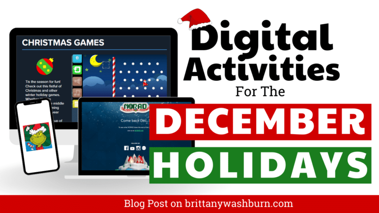 Digital Activities for the December Holidays