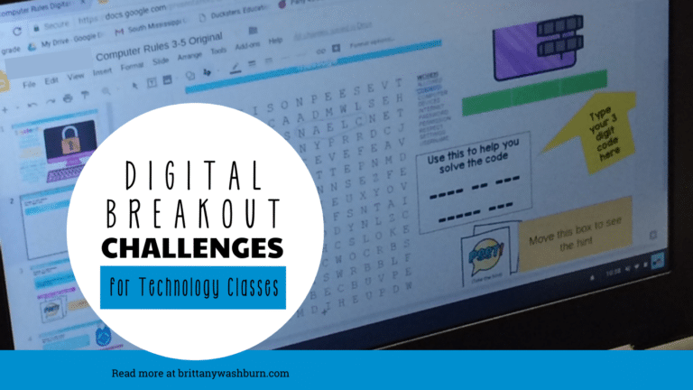 Digital Breakout Challenges for Tech Class