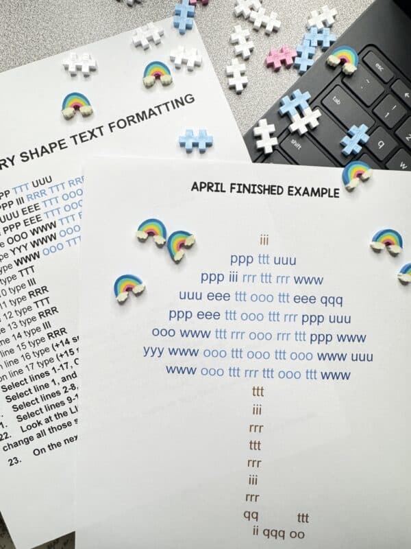 April text formatting 2 Help your students master word processing skills with these engaging, seasonal text formatting activities. Perfect for keyboarding practice, digital literacy lessons, and online test prep for elementary students.