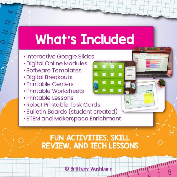 Tech Lab Year Of Activities-08 Technology Curriculum Activities What is included