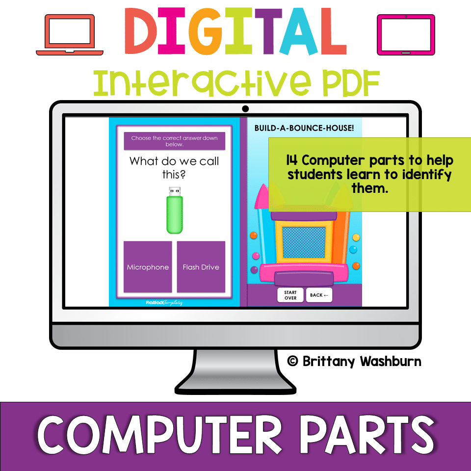 Computer Parts Bounce House Theme Interactive PDF