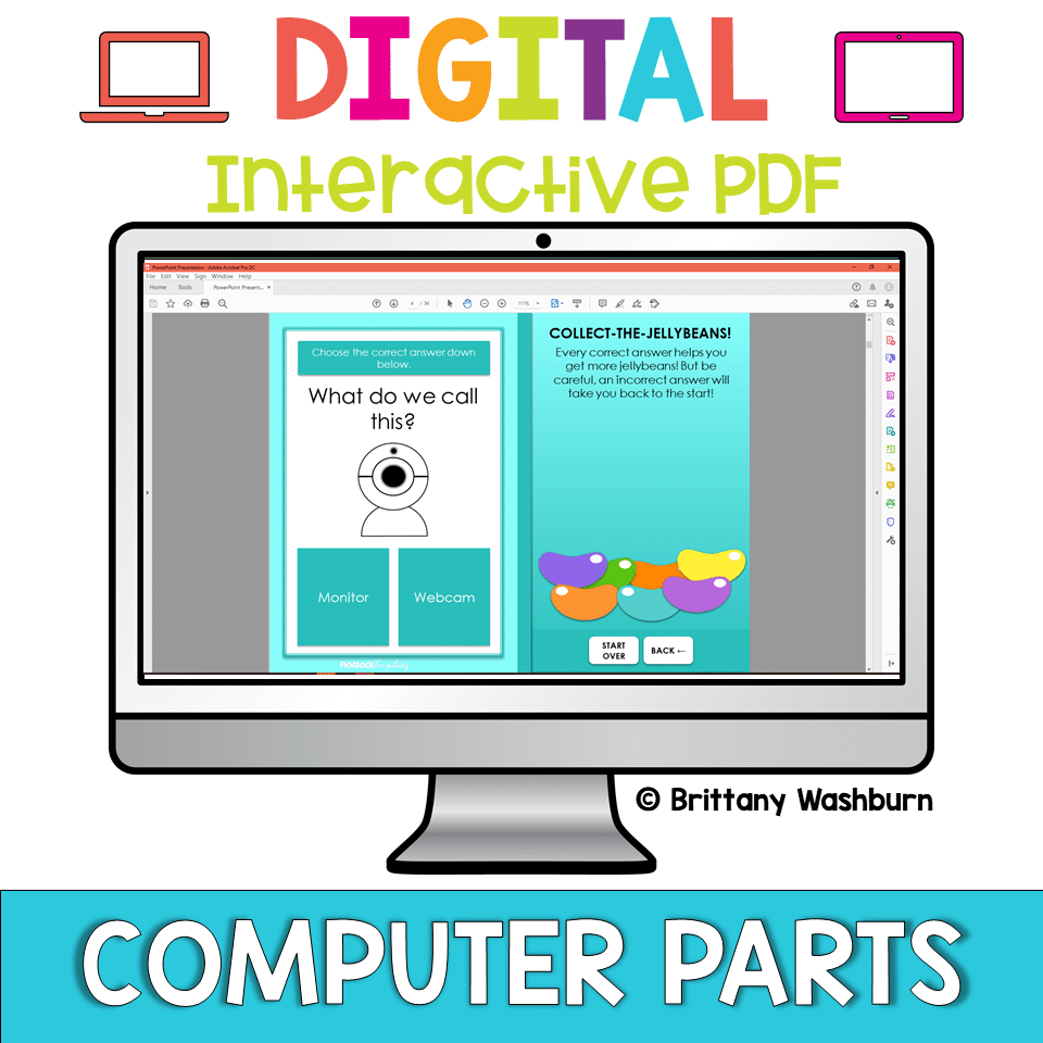 Computer Parts Jellybean Theme Interactive PDF