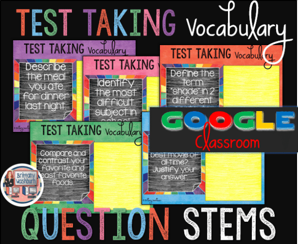 Test taking vocab cover Test taking vocab cover