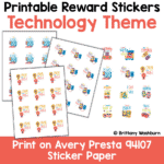 Technology Themed Printable Stickers (2)