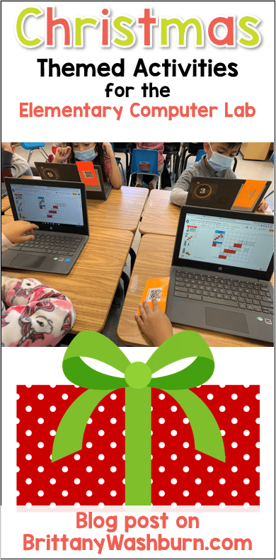 Christmas themed activities for the elementary computer lab to keep your students working on technology skills in the computer lab ahead of the Christmas holiday.