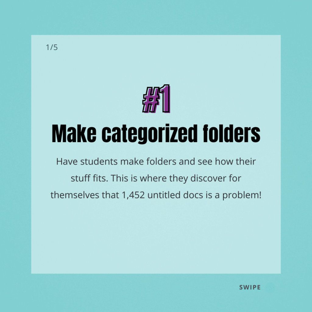 20 Tips for Teaching Students to Organize their Google Drive