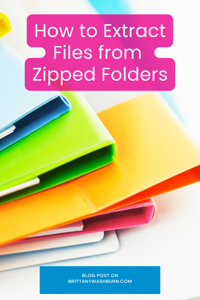 How to Extract Files from Zipped Folders