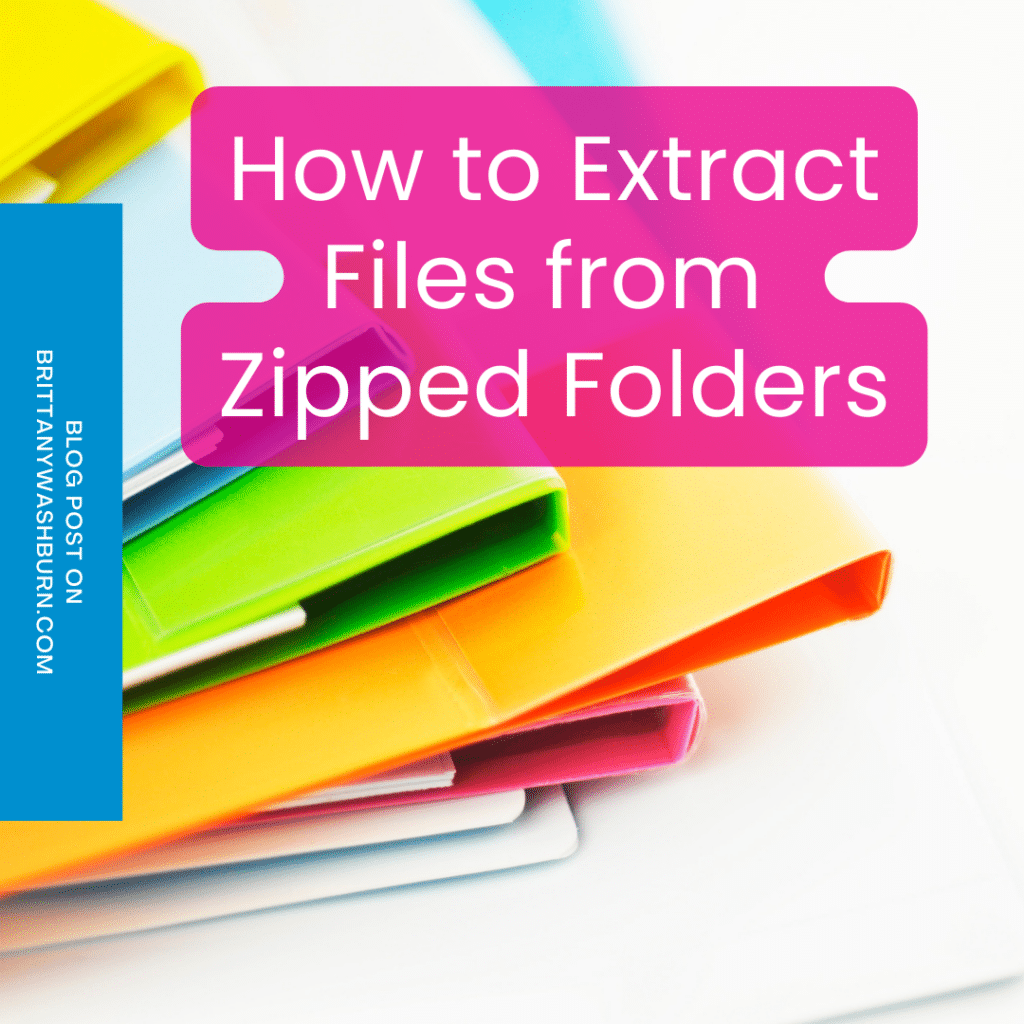 How to Extract Files from Zipped Folders