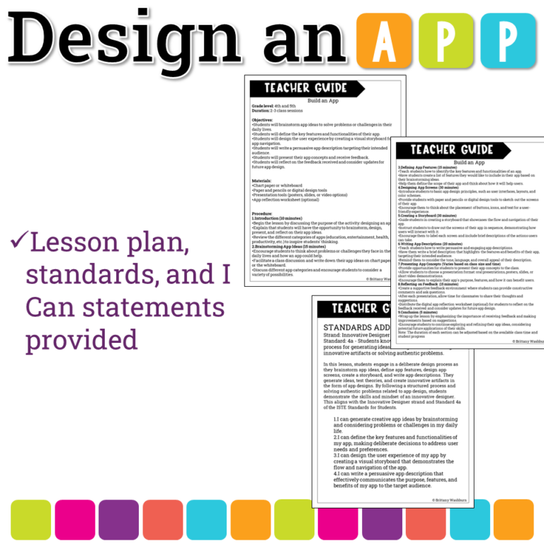 Design an App Lesson and Activity