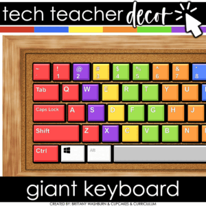 Technology Themed Decor Giant Keyboard for the Computer Lab