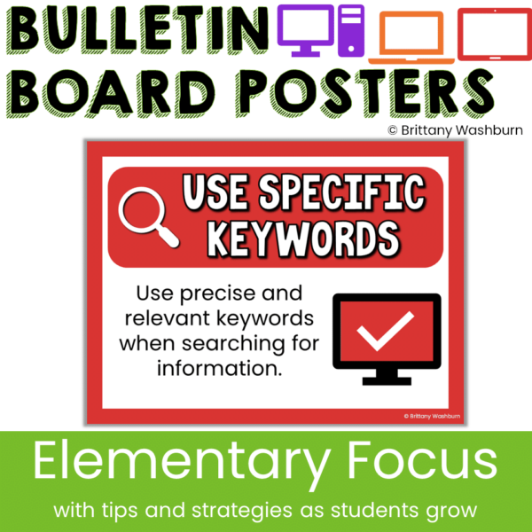 Online research skills strategies posters bulletin board (3) Online research skills strategies posters bulletin board (3)