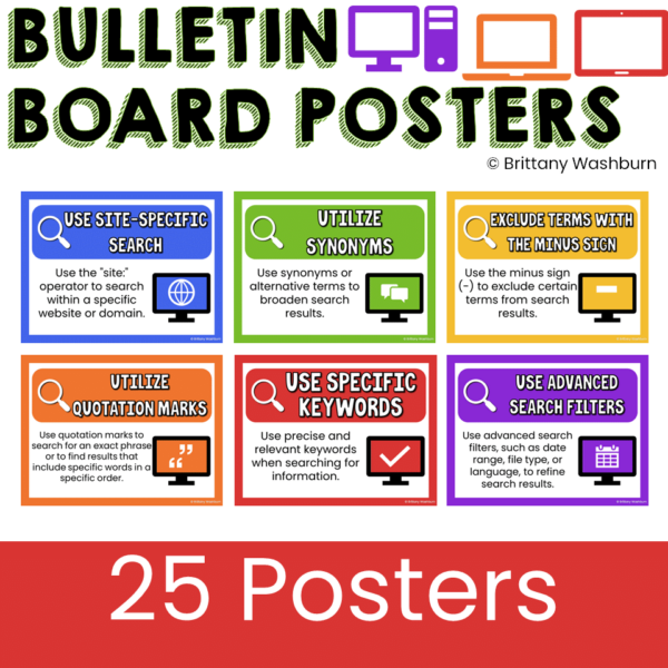 Online research skills strategies posters bulletin board (4) Online research skills strategies posters bulletin board (4)