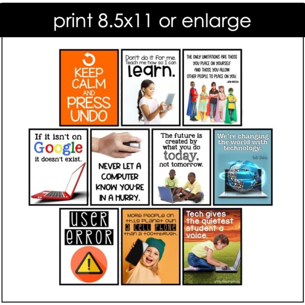 Technology quote posters computer lab decor (4) Technology quote posters computer lab decor (4)