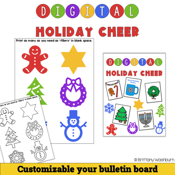 Digital holiday cheer printable card bulletin board kit (5) Digital holiday cheer printable card bulletin board kit (5)