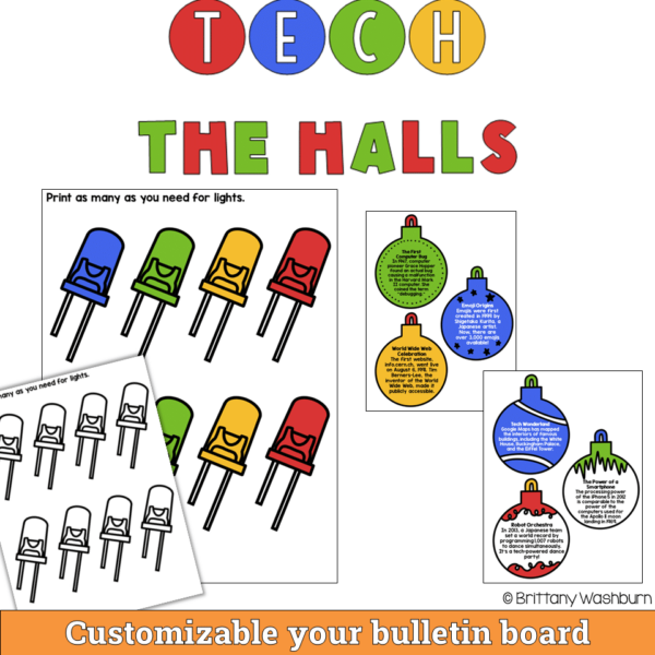 tech the halls technology facts bulletin board kit (4) tech the halls technology facts bulletin board kit (4)