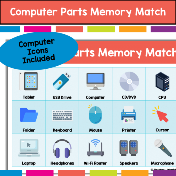 Computer parts memory match printable tech activity (3) Computer parts memory match printable tech activity (3)