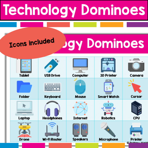 Technology dominoes printable activity (3) Technology dominoes printable activity (3)