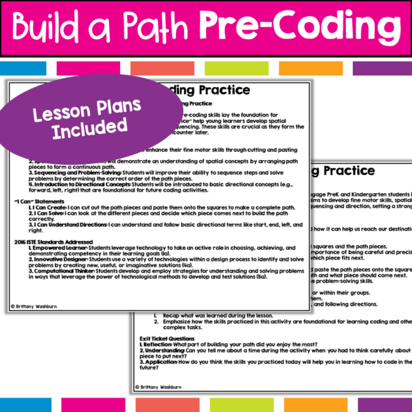 Build a Path Coding Practice Worksheets (6) Build a Path Coding Practice Worksheets (6)