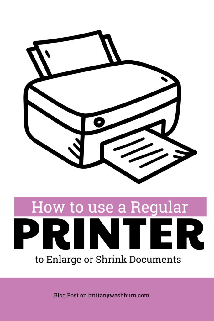 How to use a regular printer to enlarge or shrink and print out documents