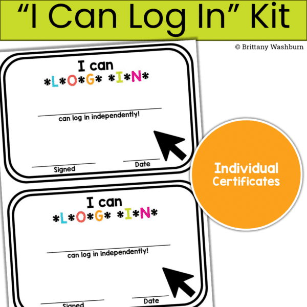 I can log in kit (10) I can log in kit (10)