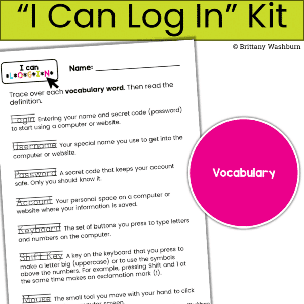 I can log in kit (6) I can log in kit (6)