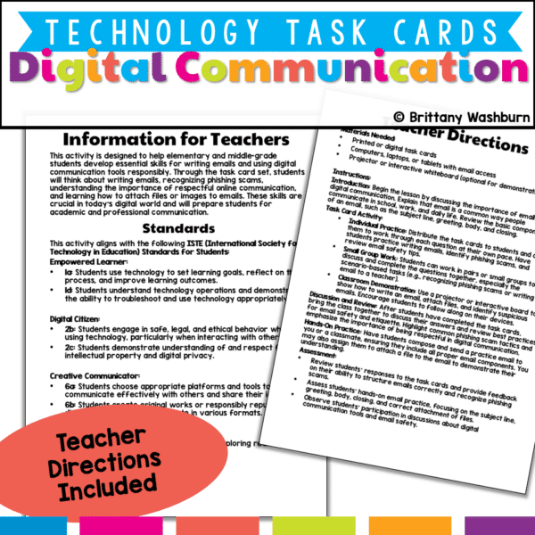 email and digital communication task cards (2) email and digital communication task cards (2)