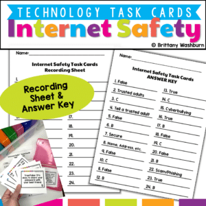 Internet Safety Task Cards for Engaging Students