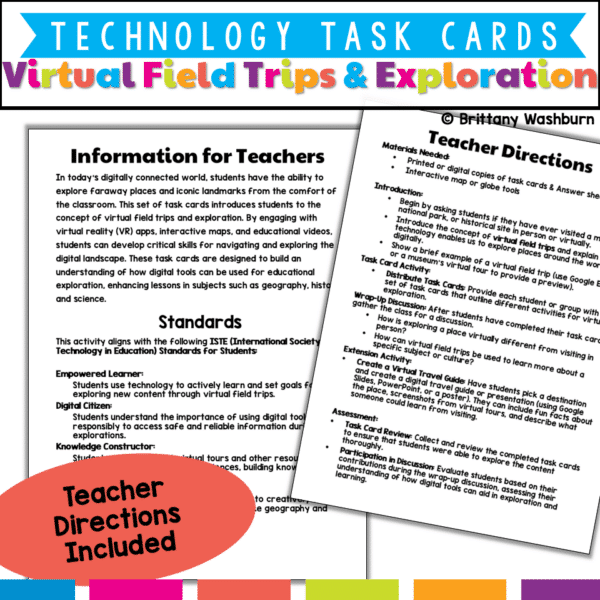 Virtual field trips and exploration task cards (2) Virtual field trips and exploration task cards (2)