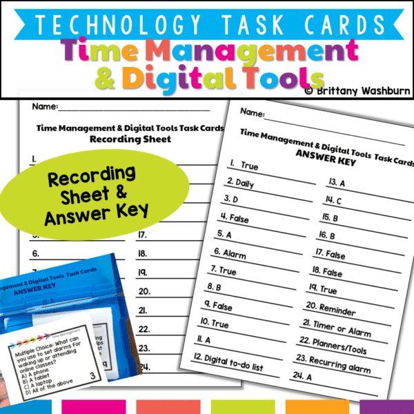 time management digital tools task cards (4) time management digital tools task cards (4)
