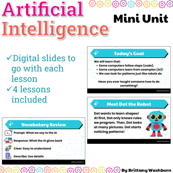 Artificial Intelligence Mini Unit K-2 (3) Artificial Intelligence Mini Unit K-2 (3)