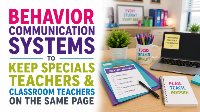 Behavior Communication Systems to Keep Specials Teachers & Classroom Teachers on the Same Page