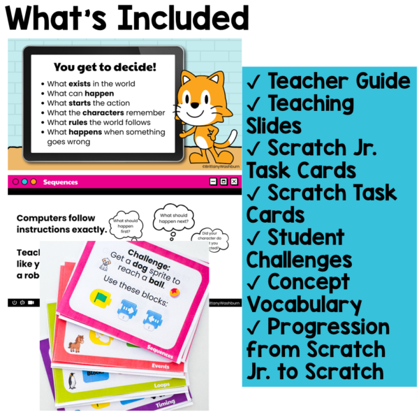 Scratch and Scratch Jr Task Cards (5) Scratch and Scratch Jr Task Cards (5)