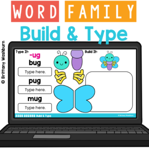 Word Family Build and Type Digital Activity