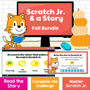 Scratch Jr. Coding Activities & Picture Book Lessons | Fall Bundle K–2
