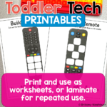 toddler learning printables technology theme (11)