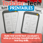 toddler learning printables technology theme (12)