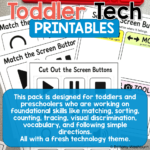 toddler learning printables technology theme (9)